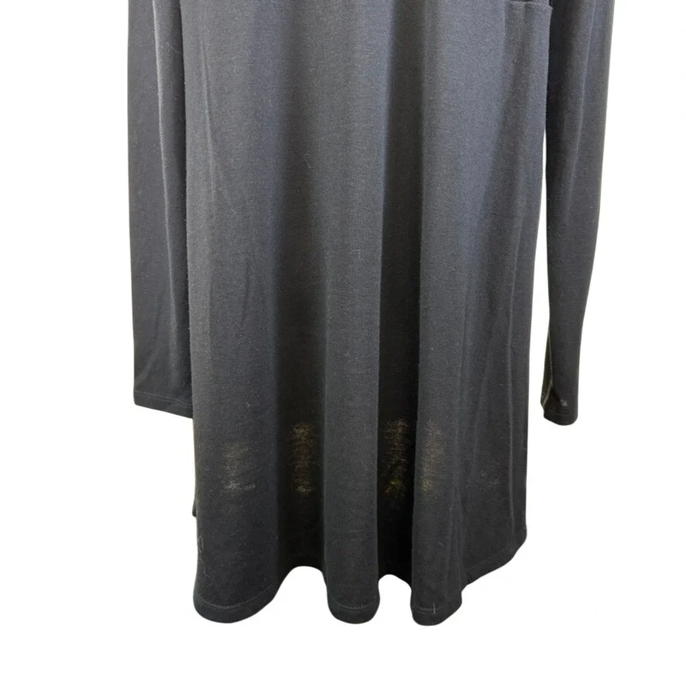 Womens Petite Small Cowl Neck Black Tunic Dress Lisa Rinna Collection - Picture 7 of 9